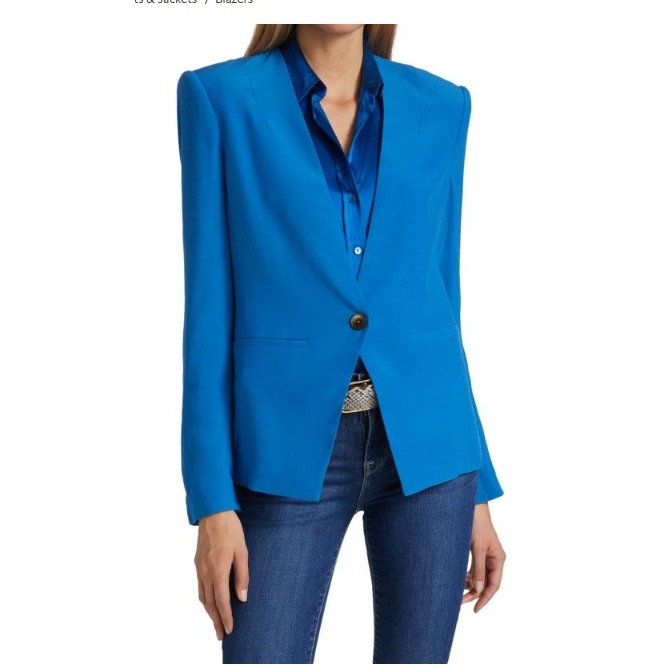 L'agence Eletta Collarless Blazer Size 8